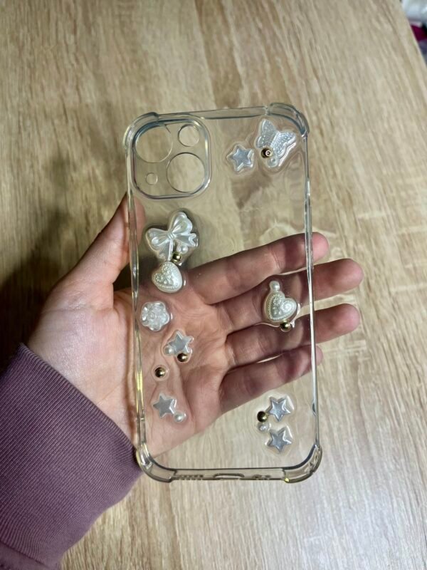 Funda Teléfono Personalizada Charms Blancos - Imagen 3